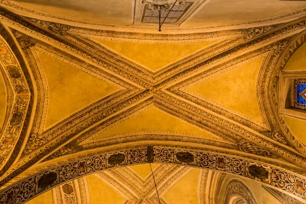 Interno Della Cattedrale Soffitto Stile Gotico Veduta Della Chiesa Della — Foto Stock