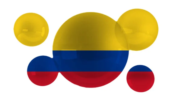 Colombia Flag Bubbles Illustration — Stock Photo, Image