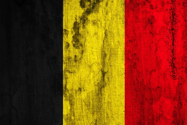 Belgio Bandiera Vecchio Tessuto — Foto Stock