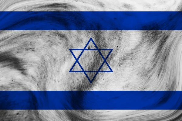 Vlag Van Israël Vuil Weefsel — Stockfoto