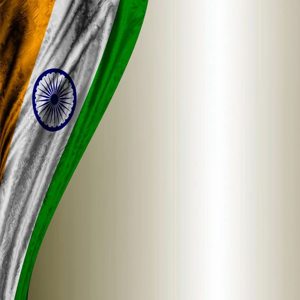Прапор Індії Білому Тлі — стокове фото