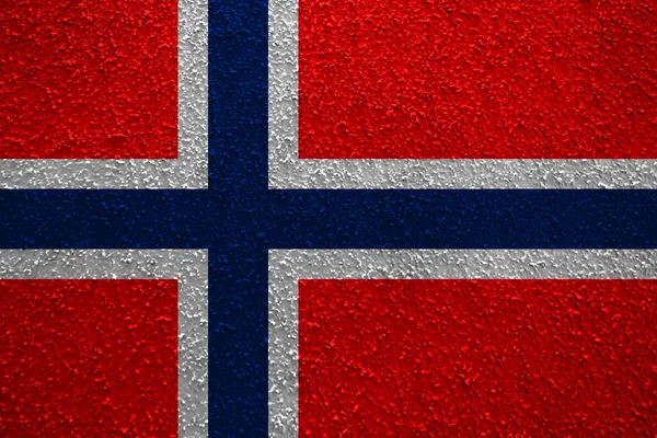 Flaga Norwegii Fakturze Ściennej — Zdjęcie stockowe