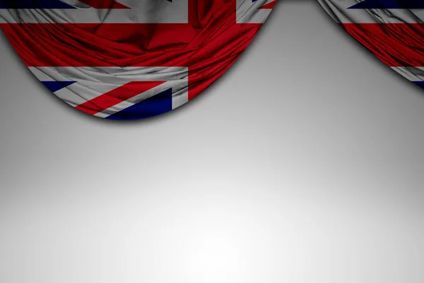 Britische Flagge Auf Grauem Hintergrund — Stockfoto