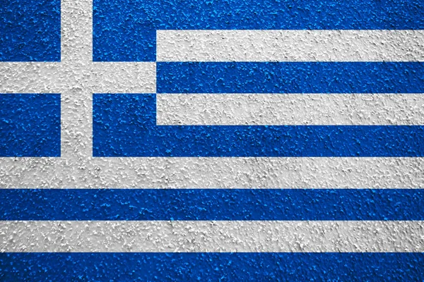 Греция Флаг Стене Текстуры — стоковое фото