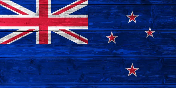 Flag New Zealand Wooden Texture — Stock Photo, Image