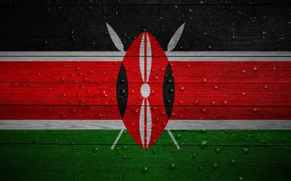 Background Flag Kenya Drops — Stock Photo, Image