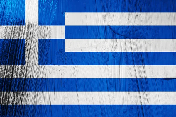 Bandera Grecia Con Efecto Reflexiones —  Fotos de Stock