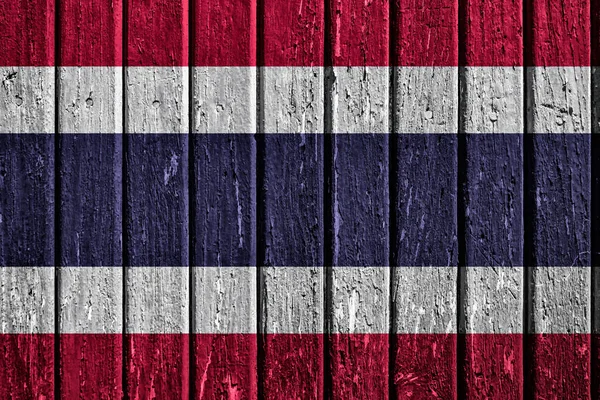 木板上的泰国国旗 — 图库照片