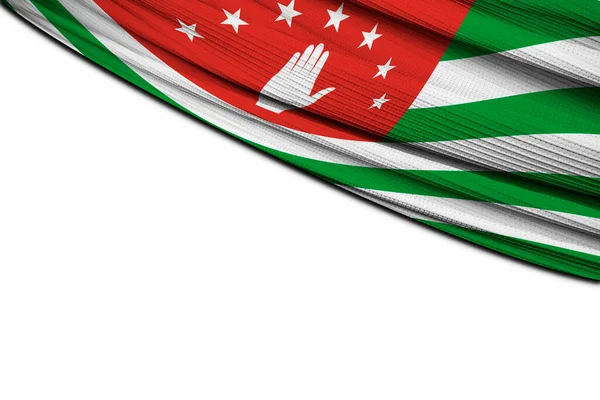 White Background Flag Cloth Abkhazia — Stock Photo, Image