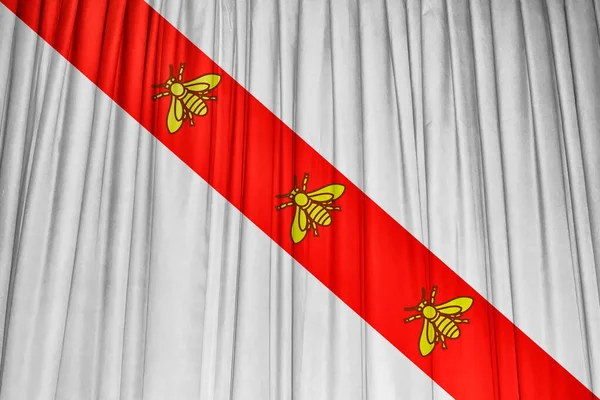 Flagge Von Elba Auf Welligem Tuch — Stockfoto