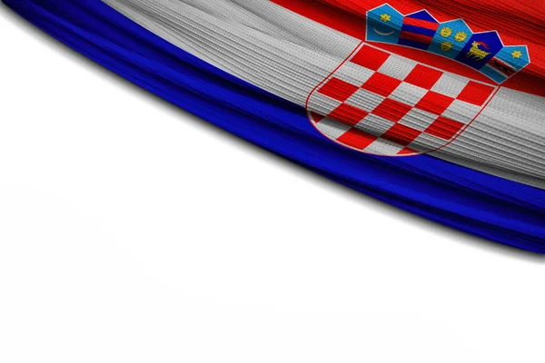 在白色背景下强奸克罗地亚国旗 — 图库照片