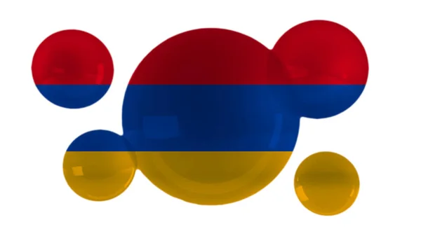 Baloncuklarda Ermenistan Bayrağı Görüntü — Stok fotoğraf