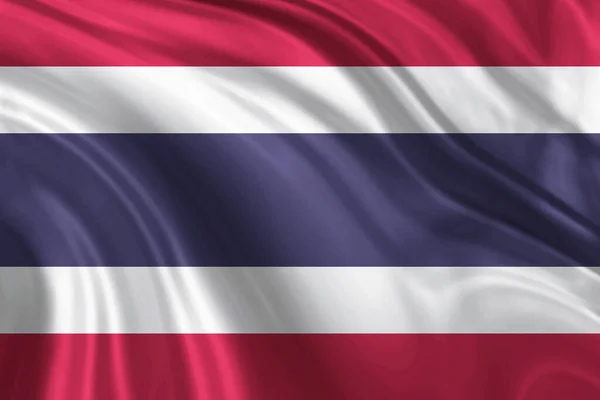 Thajská Vlajka Vlnou Větru — Stock fotografie