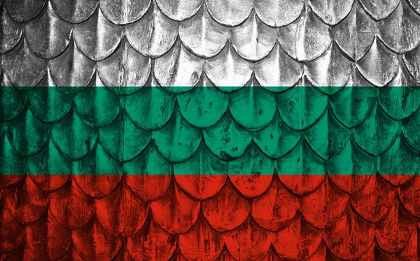 Azulejo Fondo Del Techo Bandera Colorida Decorativa Bulgaria — Foto de Stock