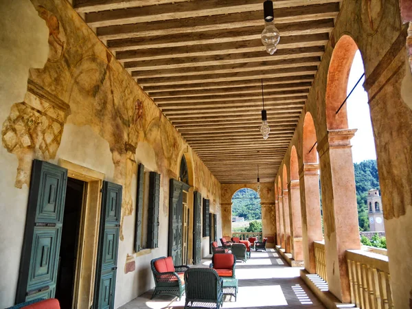 Veranda Der Villa Vescovi Von Luvigliano Inmitten Der Euganeischen Hügel — Stockfoto