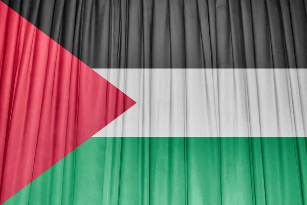 Fondo Drapeado Bandera Colorida Decorativa Palestina —  Fotos de Stock
