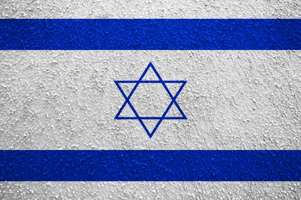 Israel Flagga Rynkig Vägg — Stockfoto