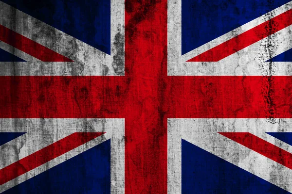 Bandera Del Reino Unido Sobre Tela Vieja —  Fotos de Stock
