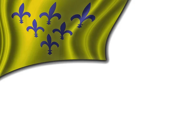 Bandeira Colorida Decorativa Têxtil Parma Isolado Fundo Branco — Fotografia de Stock