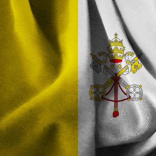 Vatikan Dekoratif Renkli Bayrağıyla Arka Plan — Stok fotoğraf