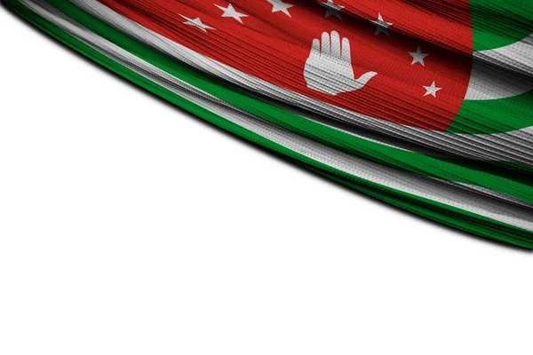 Fehér Háttér Zászló Ruha Abházia — Stock Fotó