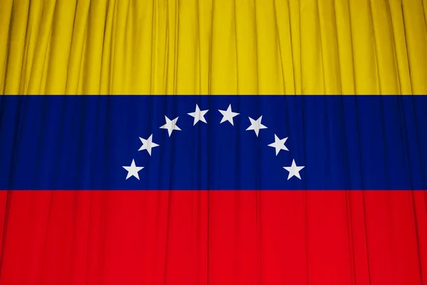 Vlag Van Venezuela Met Golven — Stockfoto