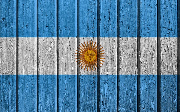 Bandiera Argentina Tavole Legno — Foto Stock