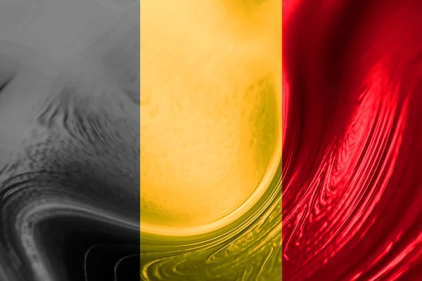 Bandiera Belgio Con Effetto Riflessi — Foto Stock