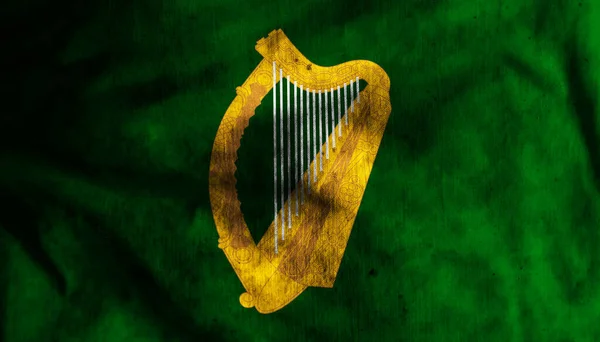 Flaga Regionu Leinster Irlandii Starej Tkaninie — Zdjęcie stockowe