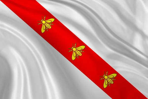 Textilhintergrund Der Dekorativen Bunten Flagge Von Elba — Stockfoto