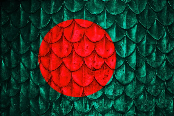 Bangladesh Vlag Achtergrond Met Schalen — Stockfoto