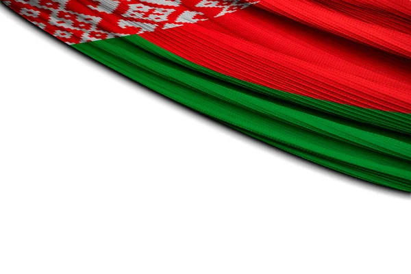 White Background Belarus Flag Drape Illustration — Stock Photo, Image