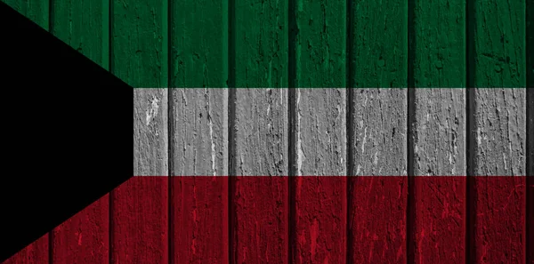 Tahtada Kuveyt Bayrağı — Stok fotoğraf