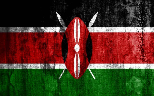 Kenya Flag Old Fabric — Stock Photo, Image