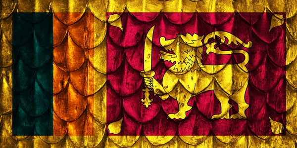 Fond Toit Tuile Drapeau Coloré Décoratif Sri Lanka — Photo