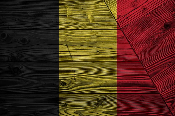Belgio Bandiera Sfondo Legno — Foto Stock
