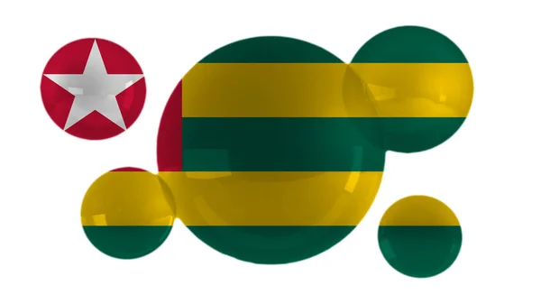 Bandera Togo Burbujas Ilustración — Foto de Stock