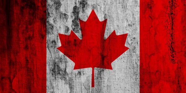 Vlag Van Canada Oude Stof — Stockfoto