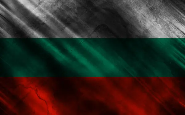 Textilhintergrund Der Dekorativen Bunten Flagge Bulgariens — Stockfoto