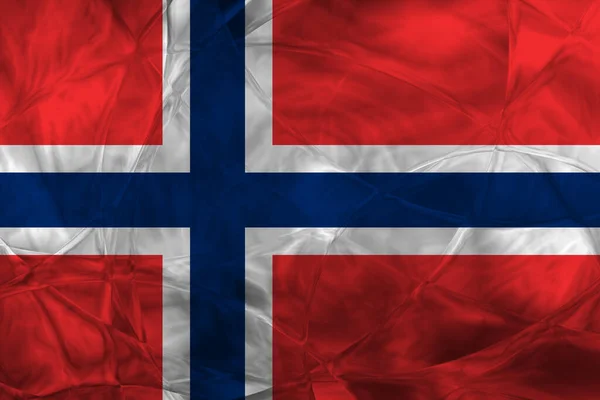 Флаг Норвегии Эффектом Отражения — стоковое фото