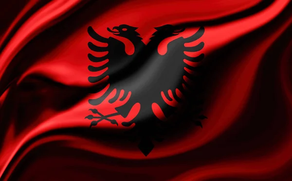 Revestimiento Bandera Fondo Colorido Albania —  Fotos de Stock