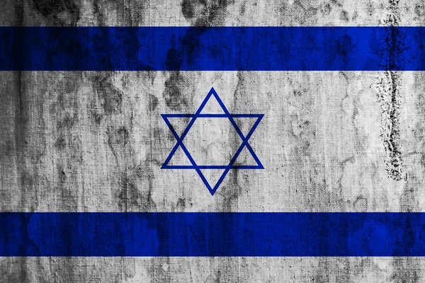 Bandera Israel Sobre Tela Vieja — Foto de Stock