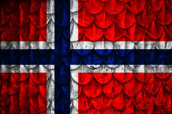 Flaga Norwegii Łuskami — Zdjęcie stockowe