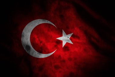 Eski kumaşta Türkiye bayrağı