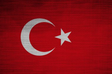 Türk bayrağı desenli plastik kumaş