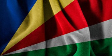 Kumaş üzerinde Seyşel bayrağı  