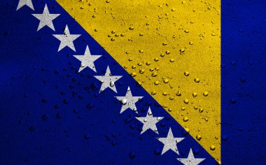 Bosna-Hersek bayrağıyla donatılmış arka plan