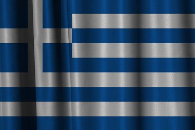 Yunanistan Bayrağı Kumaşta