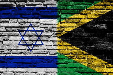 Duvarda İsrail ve Jamaika bayrakları