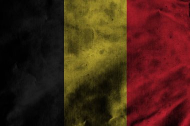 Belçika bayrağı eski kumaşta